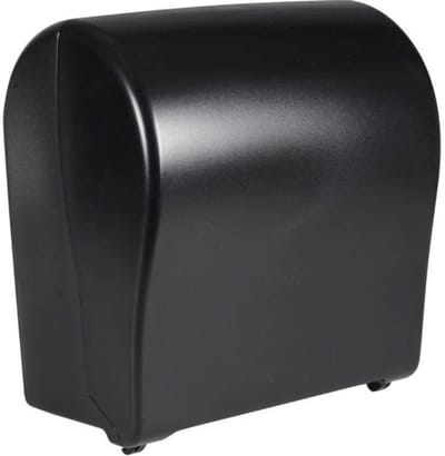 Compact Autocut Dispenser – Zwart – Gerecycled kunststof – Voor handdoekrollen tot Ø19,5 cm