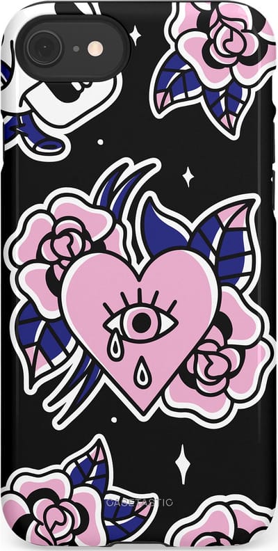 Casetastic Hoesje Geschikt voor Apple iPhone 7/8/SE - Stijlvolle Beschermende Duo-layer Case - Eindeloze passie