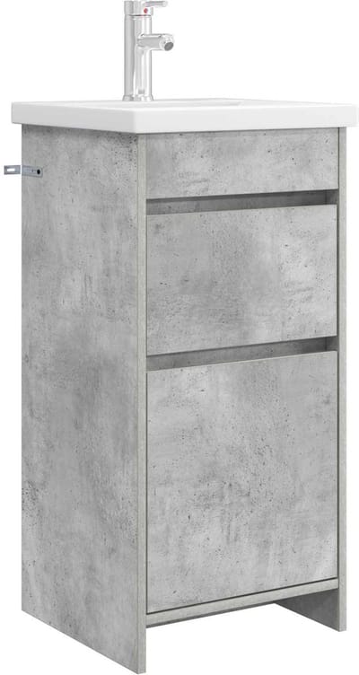 vidaXL - Badkamer - Vanity - met - Wastafel - Betongrijs - 42 - x - 40 - x - 84,5 - cm