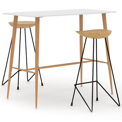 vidaXL - 3-delige - Barset - wit