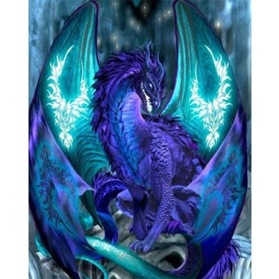 5D DIY Diamond schilderij borduurwerk dier Cross Stitch mozaïek patronen Home Decor cadeau 20X30CM blue