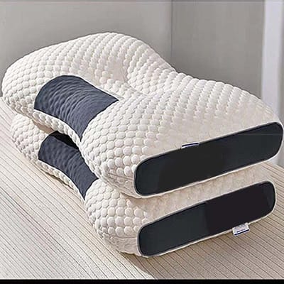 3D Nekkussen Star Hotel Cervicaal Kussen Massage Kussen SPA Kussen Enkel Vezel Kussen Kern Cervicaal Kussen Slaap Kussen white