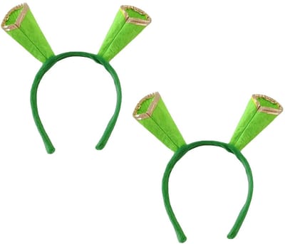 Dailygoods- Haarbanden 2 stuks - Groene Monsterhaarbanden - Driedimensionale Hoofdbanden - Feestkleding Accessoires - Viltstof - 23 x 23 cm - Theateraccessoires