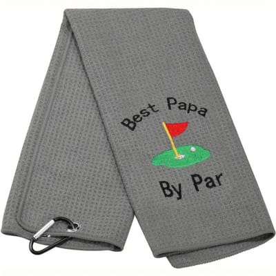 Nivard Golf Handdoek - Golfhanddoek - Golf Accessoires - Towel - Comfortabel - Grijs