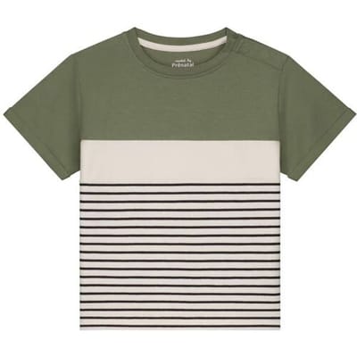 Prénatal peuter T-shirt Light Khaki Green 74 heren