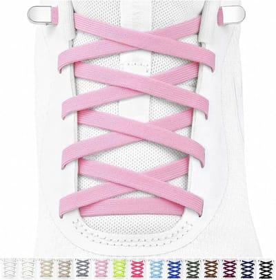 Famanu – 2 paar elastische veters voor kinderen en volwassenen sportschoenen sneakers platte schoenveters elastisch zonder knopen