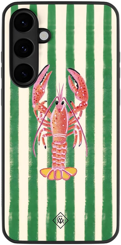 Casimoda® hoesje - Geschikt voor Samsung Galaxy S25 FE - Kreeft - Zwart TPU Backcover - Geen opdruk - Groen