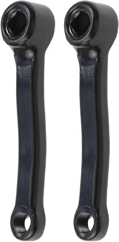 Thijox - Hometrainer Crank Links & Rechts 127mm - Vervangend Pedaal Arm voor Indoor Fietsen - Zwart - Compatibel met Stationaire Fietsen - Thuis Fitne