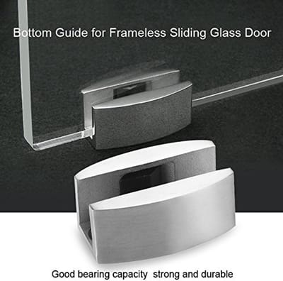 Dailygoods- Vloergeleider Hoogwaardige 304 Roestvrij Staal - Verstelbaar voor Glasdikte 8-14mm - Schuifdeur Beugel - Wandbevestiging - Schokbestendig - Ideaal voor Douchekamers - Deurgids