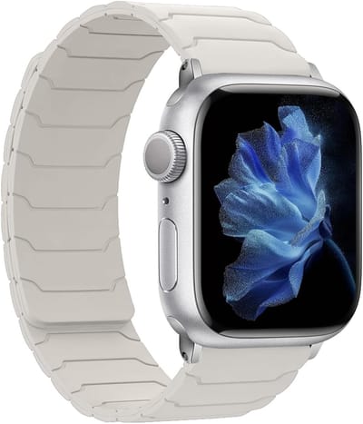 Sterke Siliconen Magnetische Sportband voor Apple Watch 46mm 42mm 44mm 45mm 49mm voor Mannen en Vrouwen, Geschikt voor iWatch Ultra 2/Ultra/SE 2/SE/Series, Comfortabel en Duurzaam