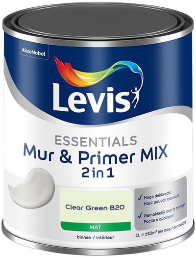 Levis - Essentials Mur & Primer Mix - Clear Green B20 - Mengverf - 1 L