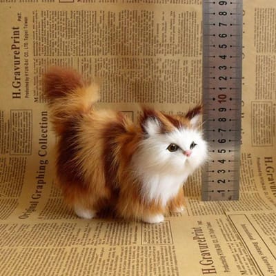 Schattige Simulatie Kat Pluche Speelgoed Zacht Gevuld Kittentje Model Nep Kat Realistische Dieren Voor Kinderen Meisjes Verjaardag Valentijnsdag Cadeau