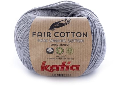 Katia Fair Cotton - 26 zilvergrijs - Biologisch Katoengaren