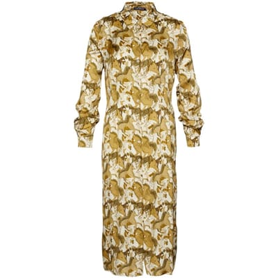 River Woods Fitted Midi Dress Maat: 34 | Blousejurken Outlet | Dames | Bruin