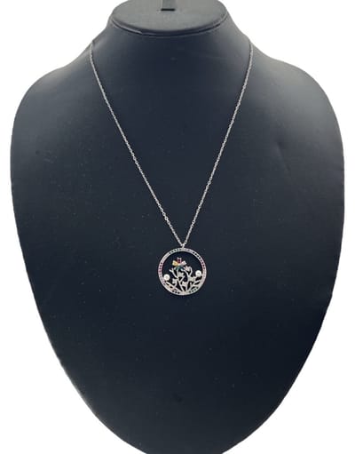N3 Collecties 925 Sterling Zilver Rond Hanger Ketting voor Dames en Meisjes