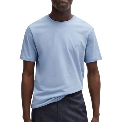 BOSS T-shirt Tales Open Blauw - Maat M - Heren - Casual T-shirts