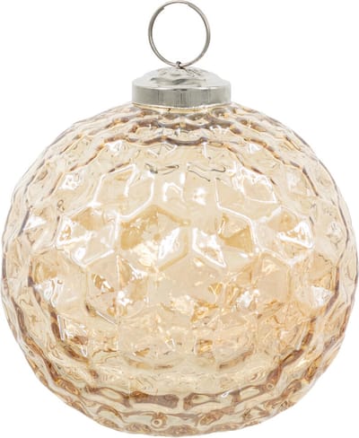 HomeBound by KY | Glazen kerstbal roest/goud | 12,5x12,5cm | kerstbal