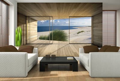 Fenster Sylt Beach Sea SandNature Photo Wallcovering