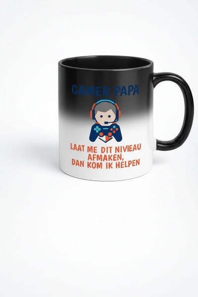 Gamer Papa Magic Mok - Laat Me Dit Niveau Afmaken, dan Kom Ik Helpen!