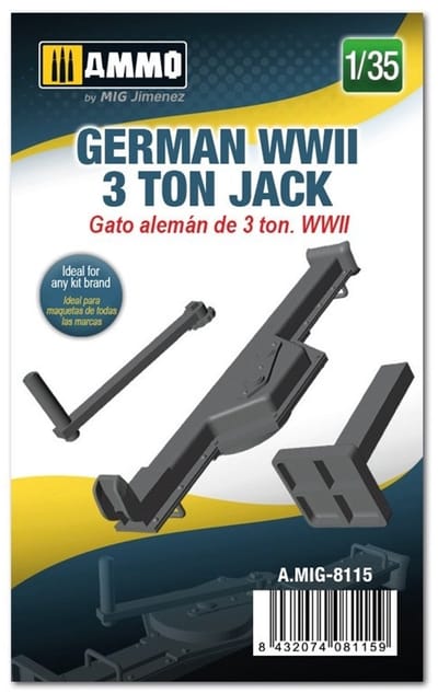 AMMO by Mig Jimenez Modelbouwpakket - AMMO MIG 8115 GERMAN WWII 3 TON JACK Resin onderdeel - 1:35 - Modelbouw