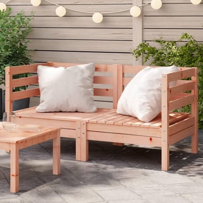 Hoekbanken Tuin - Houten buitenbanken - Ontspannen in de tuin - Duurzaam douglashout - Set van 2 - Natuurlijk hout