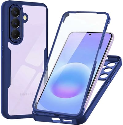 Hoesje geschikt voor Samsung Galaxy A57 - Techsuit ColorVerse 360 Case met Screenprotector - Blauw