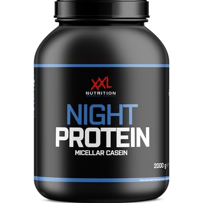 XXL Nutrition - Night Protein - Aardbei - Caseïne Eiwitpoeder - 2000 g