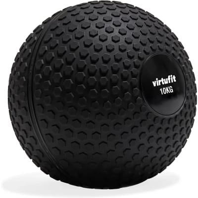 VirtuFit Slam Ball - Fitness bal - Crossfitbal - 10 kg - Zwart - Hyrox Wall Ball - Medicijnbal - Gewicht bal - Comfortabele grip