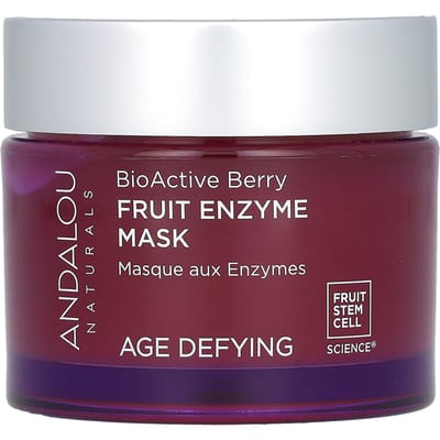 Andalou Naturals, Bioactive Berry, Fruit Enzyme Beauty Mask, Anti-Aging, 1.7 oz (50 g) white