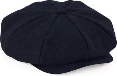Beechfield Bakkerspet - donkerblauw - flatcap voor volwassenen - Modieuze pet S/M