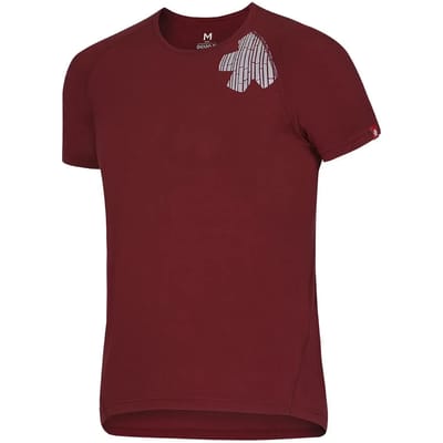 Ocun Bamboo T-shirt Met Korte Mouwen Rood S Man