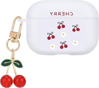 Stijlvolle Cherry Blossom AirPods Pro (2019) Hoes met Sleutelhanger - Beschermende TPU Case, Ultra Dun en Schokbestendig voor Vrouwen en Meisjes