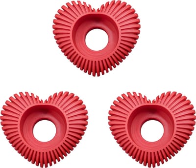 Waxinelichthouder Hart Gestreept - Rood - 3d geprint - Geschikt voor LED waxinelichtjes – Moderne woonaccessoire – Stijlvolle waxinelichthouder - 5 stuks