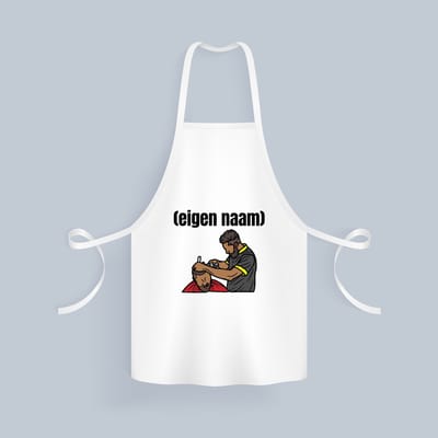Akyol - kapper man met eigen naam Keukenschort - Kapper - barbers - collega's - verjaardag - afscheidscadeau - geschenk - kado - 82 bij 71 cm