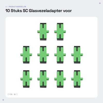 Dailygoods - 10 Stuks SC Glasvezeladapter voor Netwerkverbindingen