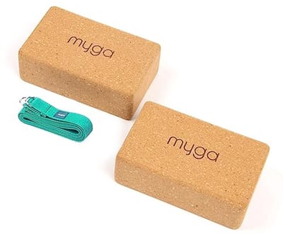 Cork Yogablokken en Riemset voor Yoga, Pilates en Fitness - Antislip en Milieuvriendelijk