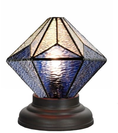 Tiffany Lage Tafellamp Akira Blue - Art Deco Trade