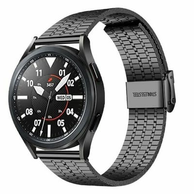 By Qubix - Stalen bandje - Zwart - Geschikt voor Xiaomi Redmi Watch 5 Active / Redmi Watch 5 Lite