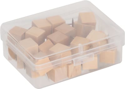 Praktische, duurzame en delicate houten punaises in schattige stijl van hoge kwaliteit (30 stuks, vierkante punaises)