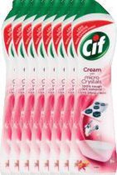 Cif Schuurmiddel Cream Pink Flower (Voordeelverpakking) - 8 x 500 ml