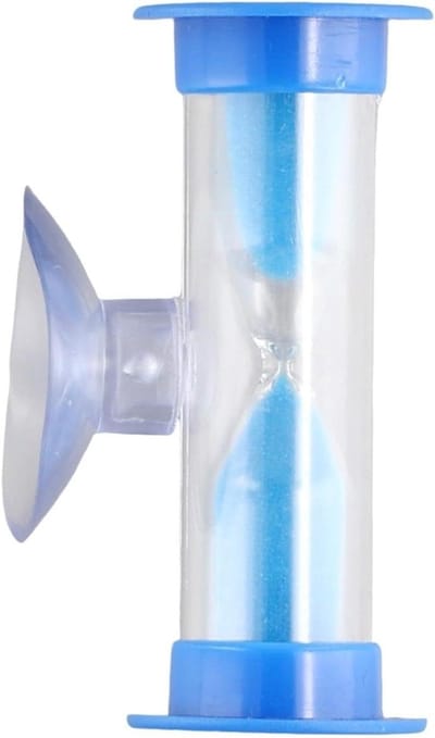 Douche Zandloper - Badkamer Timer - Water Besparen - Zuignap Bevestiging - 6 x 2.5 cm - Blauw