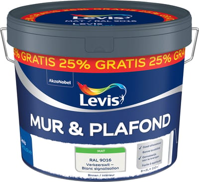 Levis - Mur & Plafond - Ral 9016 - 10 L