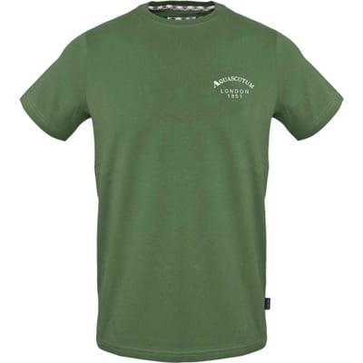 Aquascutum Heren-T-shirt ‘London 1851’ van katoenmix (Militair Groen)