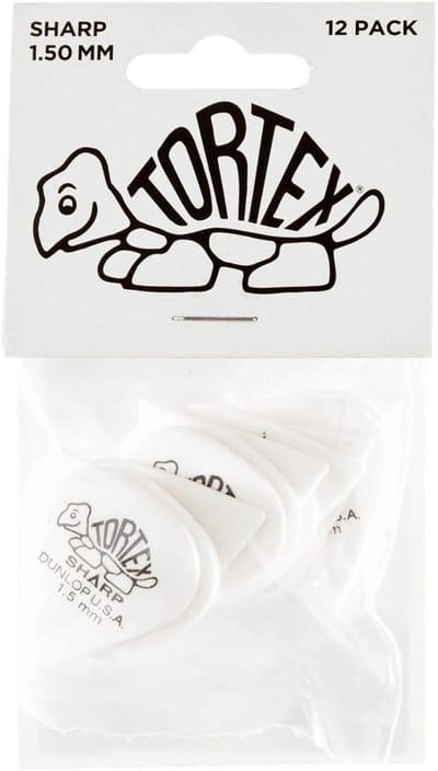 Jim Dunlop Tortex Sharp - Plectrums - 1,50 mm - Player's Pack 12 Stuks
