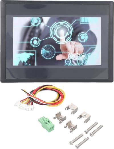 7 Inch TFT LCD Touchscreen HMI Display Paneel met 12 Ingangen en 8 Uitgangen voor FX3U - Eenvoudige Installatie, IP65 Bescherming, ARM9 Processor