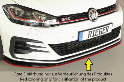 RIEGER - VOLKSWAGEN GOLF 7.5 GTI TCR - RIEGER PERFORMANCE FRONT SPLITTER ATTACHMENT - GLOSS BLACK
