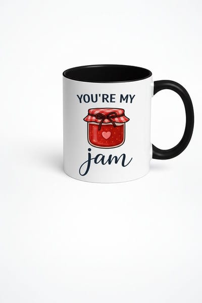 Koffiemok 'You're My Jam' | Romantische Theemok met Jam Pot Design | Leuk Liefdescadeau
