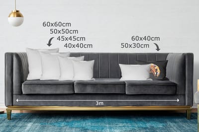 Sierkussens - Kussentjes Woonkamer - 60x40 cm - Croissant - Brood - Goud - Zwart