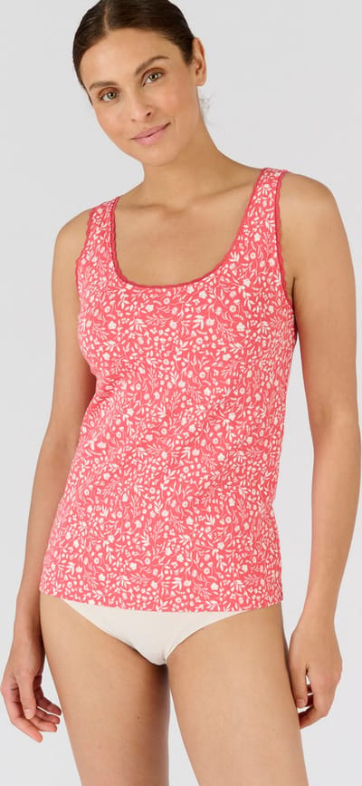 Damart - Tanktop Essential elastisch jersey breisel - Dames - Oranje - 34-36 (XS)
