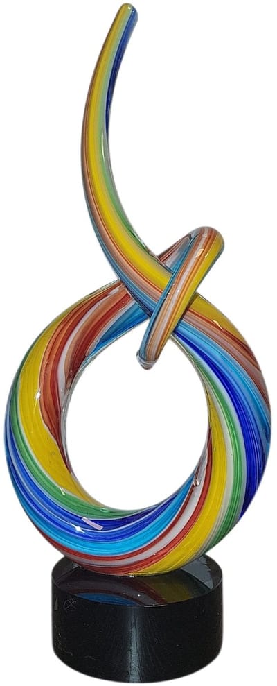 Kleurrijk leven - Glas - Glassculptuur - Multicolor - 13x30x8 cm - Kristalglas